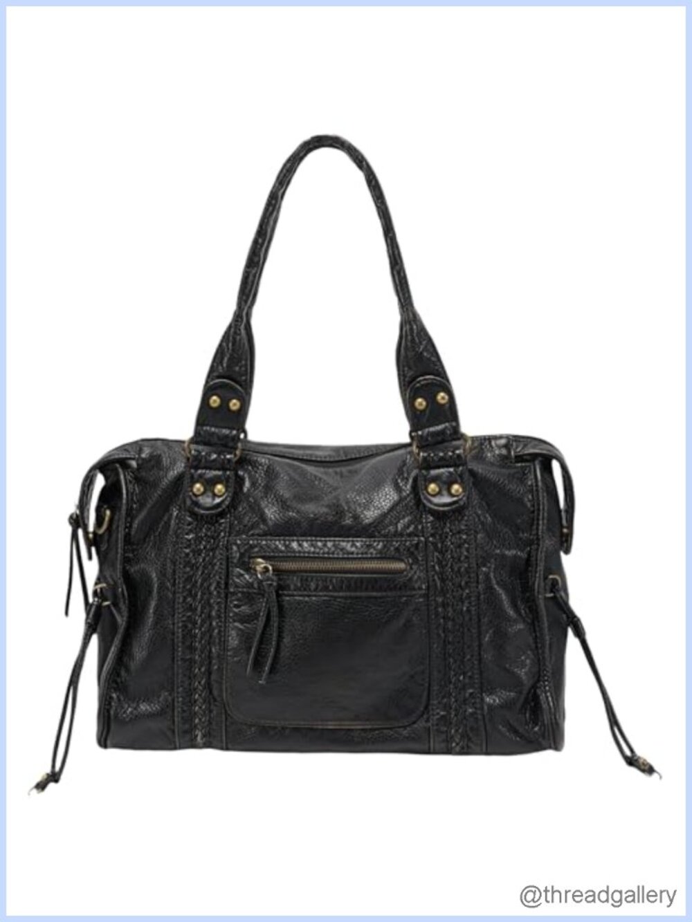 PU Leather Hobo Crossbody Bag Large Slouchy Shoulder Purse